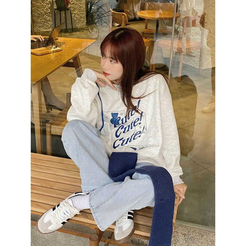 Áo nỉ bông in chữ Lollie Cute TKP152  LOLLIE STUDIO