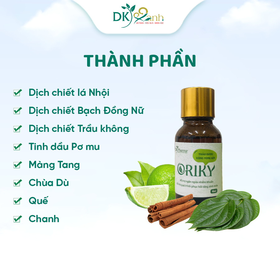 Thảo Dược Xông Cửa Mình Sau Sinh Oriky Hộp 10ml - DK Pharma