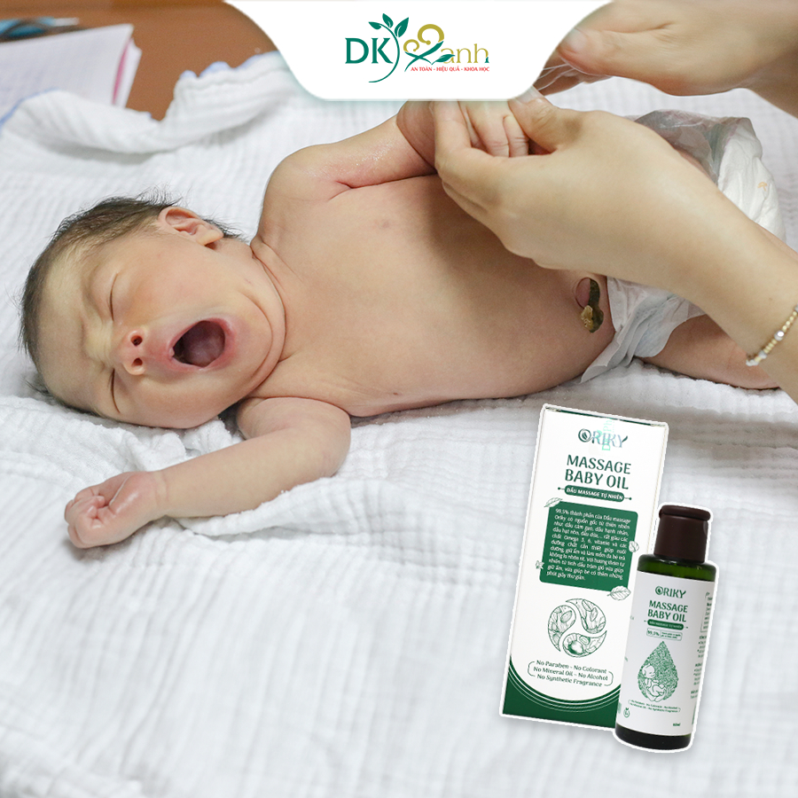 Dầu massage Oriky dưỡng ẩm cho bé, 60ml / chai
