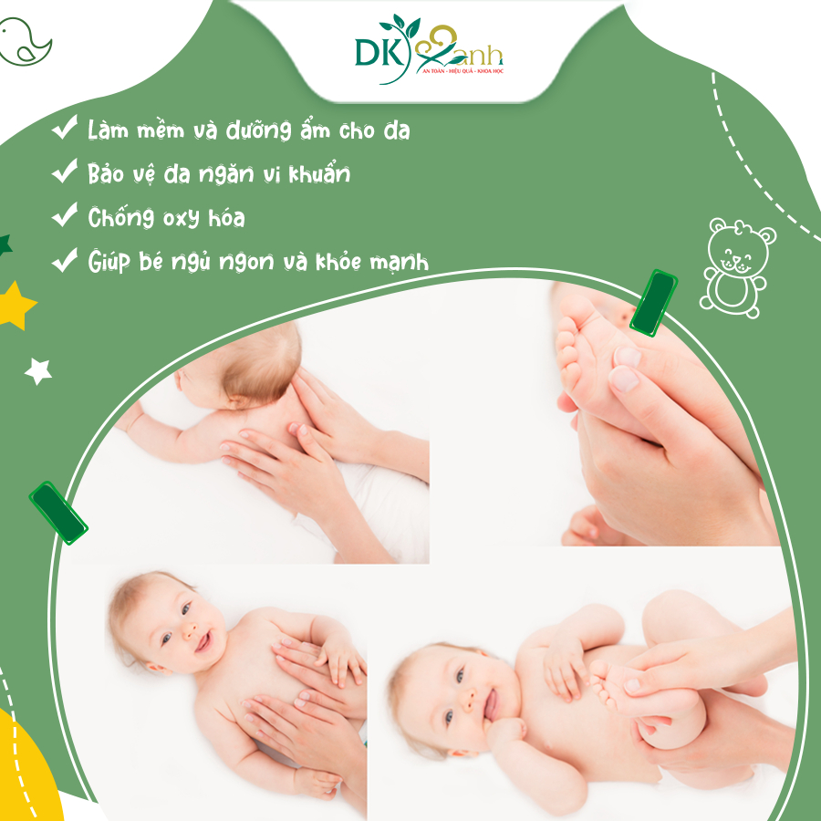 Dầu massage Oriky dưỡng ẩm cho bé, 60ml / chai