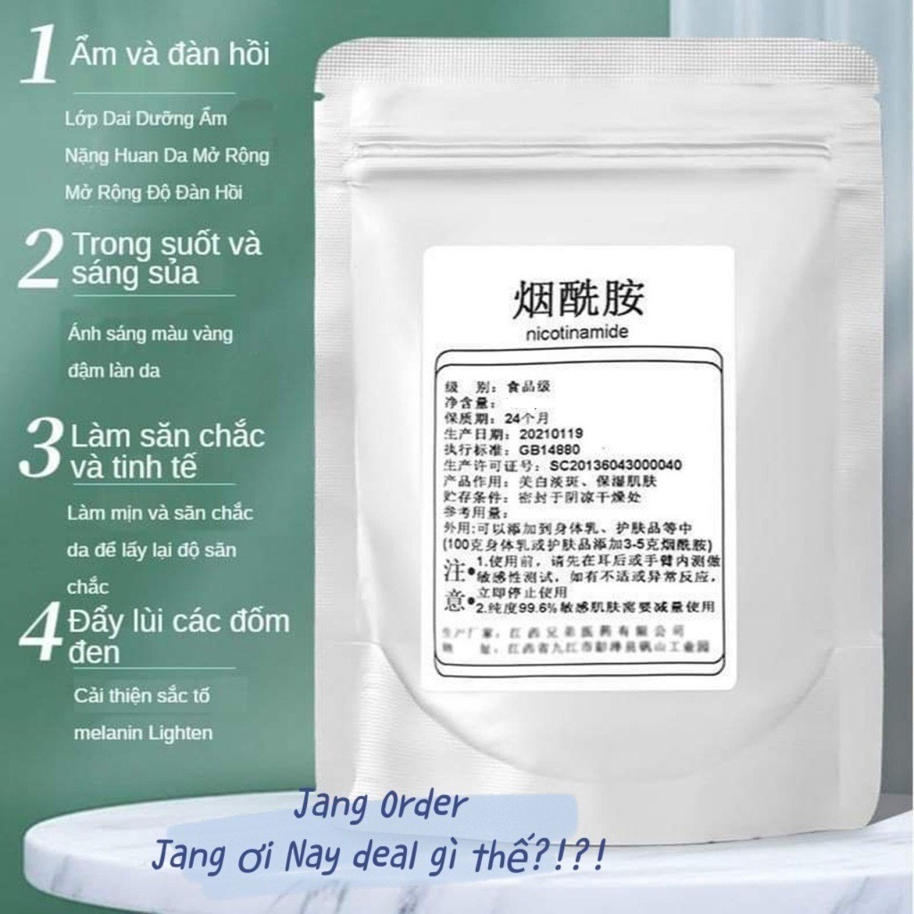 Bột Nia Niacinamide tinh chất làm trắng sáng da nồng độ cao kiểm soát dầu làm sáng màu da