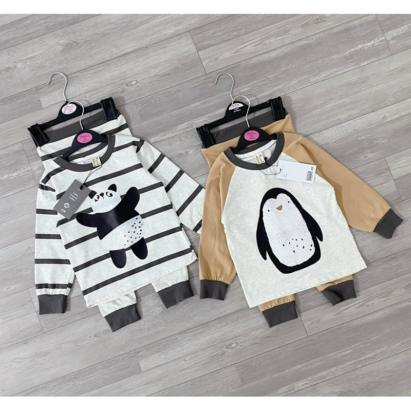 Set 2 bộ cotton dài cho bé VNXK
