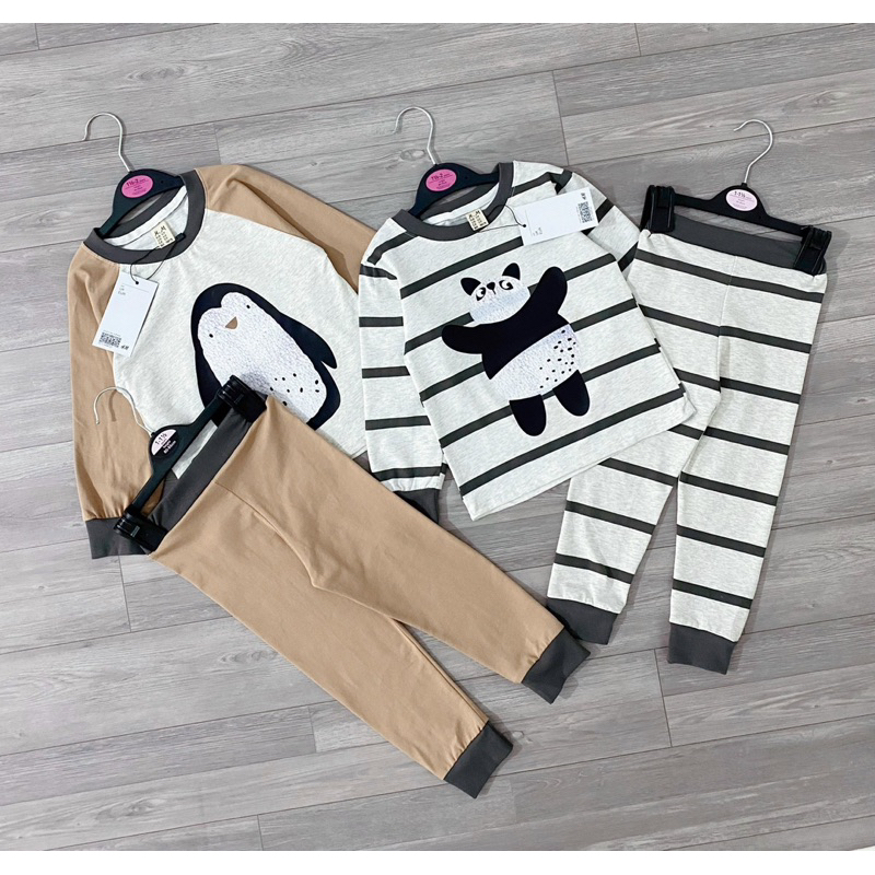 Set 2 bộ cotton dài cho bé VNXK