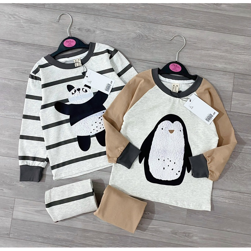 Set 2 bộ cotton dài cho bé VNXK