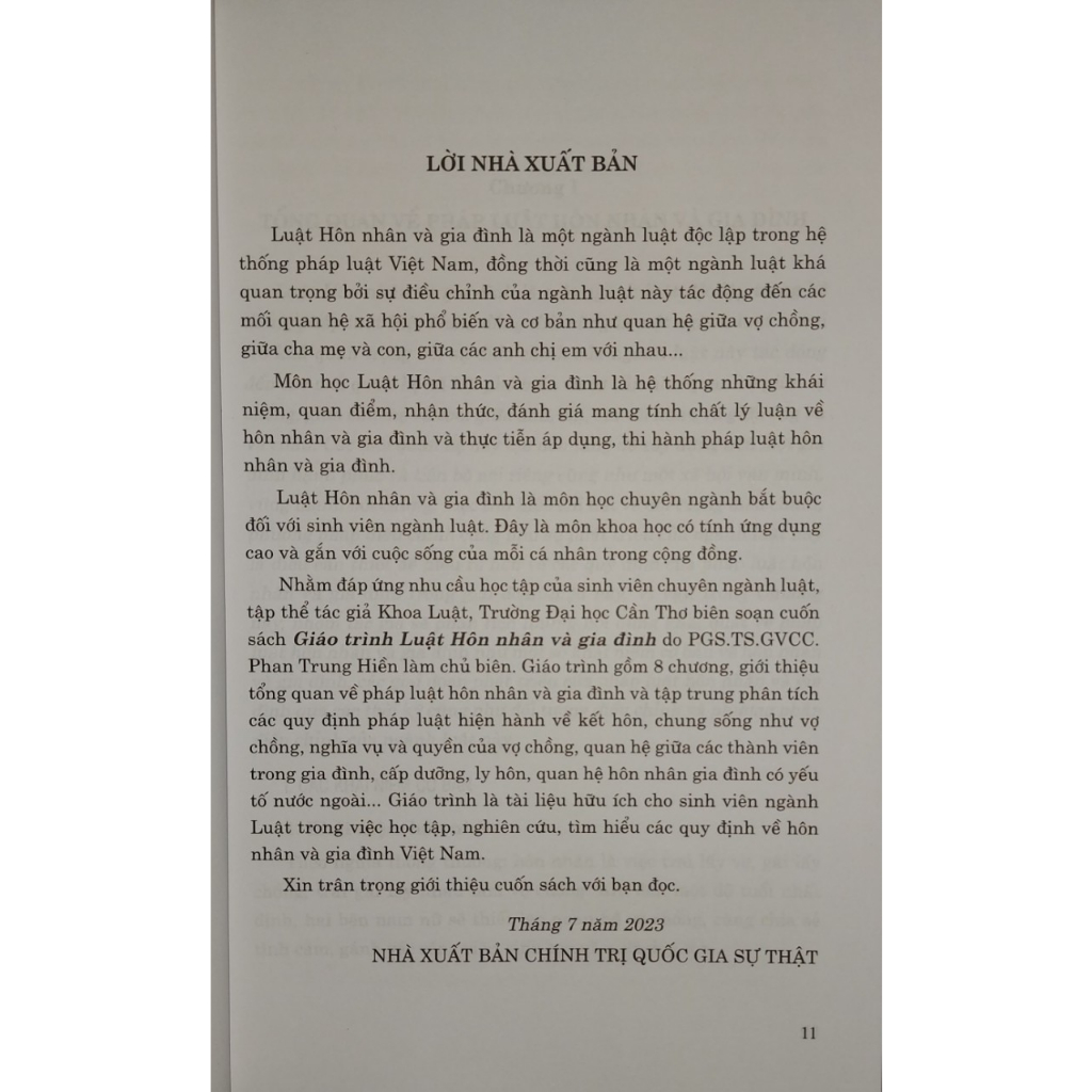 Sách - Giáo Trình Luật Hôn Nhân Và Gia Đình