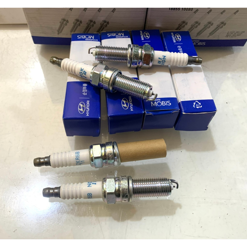 Bộ 4 Cái Bugi Đánh Lửa Xe KIA Morning, Cerato, Rio, Carens, Sorento...Hàng MOBIS Loại Xịn Chân Bạch Kim