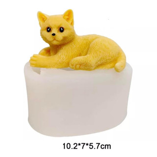 Khuôn chú mèo nằm mẫu 1