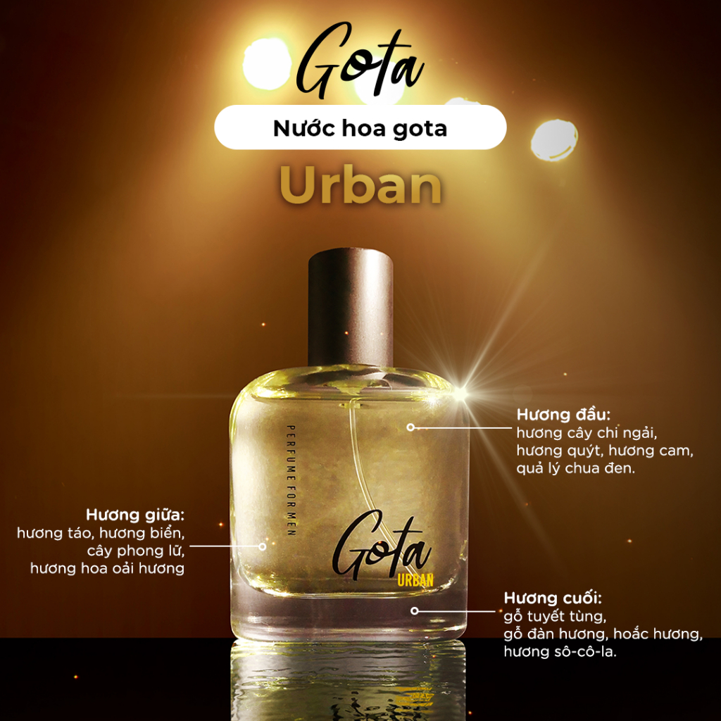 Nước Hoa Nam Gota hương thơm mạnh mẽ, nam tính chính hãng 50ml