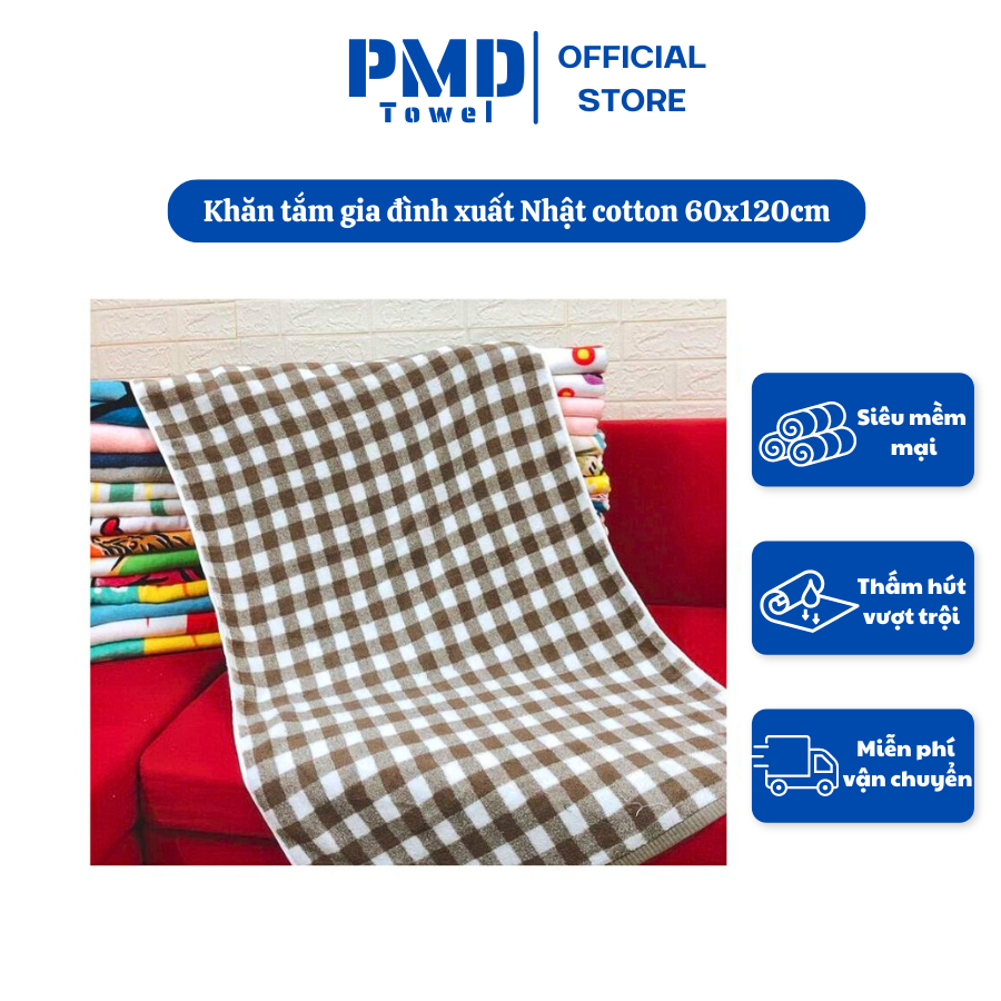 Khăn tắm gia đình xuất Nhật cotton cao cấp loại mềm thấm nước rất tốt nhẹ khăn nhanh khô tuyệt đối không phai màu