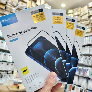 Kính cường lực Kuzoom 9D chống bụi màn loa iPhone 15 Pro Max, 15, 14 Pro Max, Plus, 13 Pro max Full màn hình siêu xịn