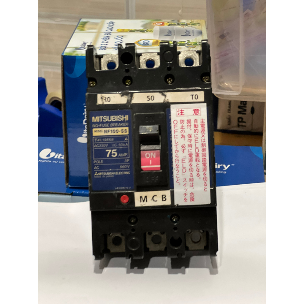 MCCB 3 pha 30-50-60-75-100A Hàng Nhật bãi, đã qua sử dụng