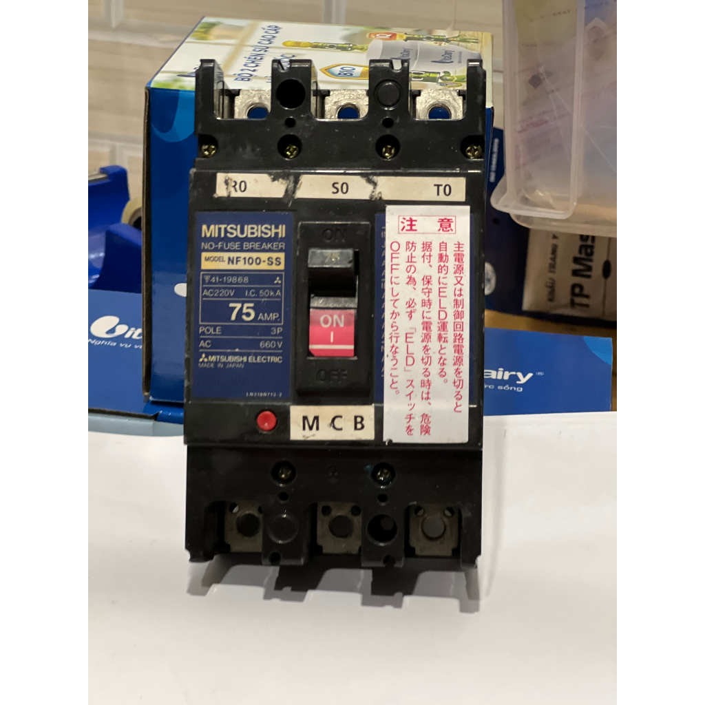 MCCB 3 pha 30-50-60-75-100A Hàng Nhật bãi, đã qua sử dụng