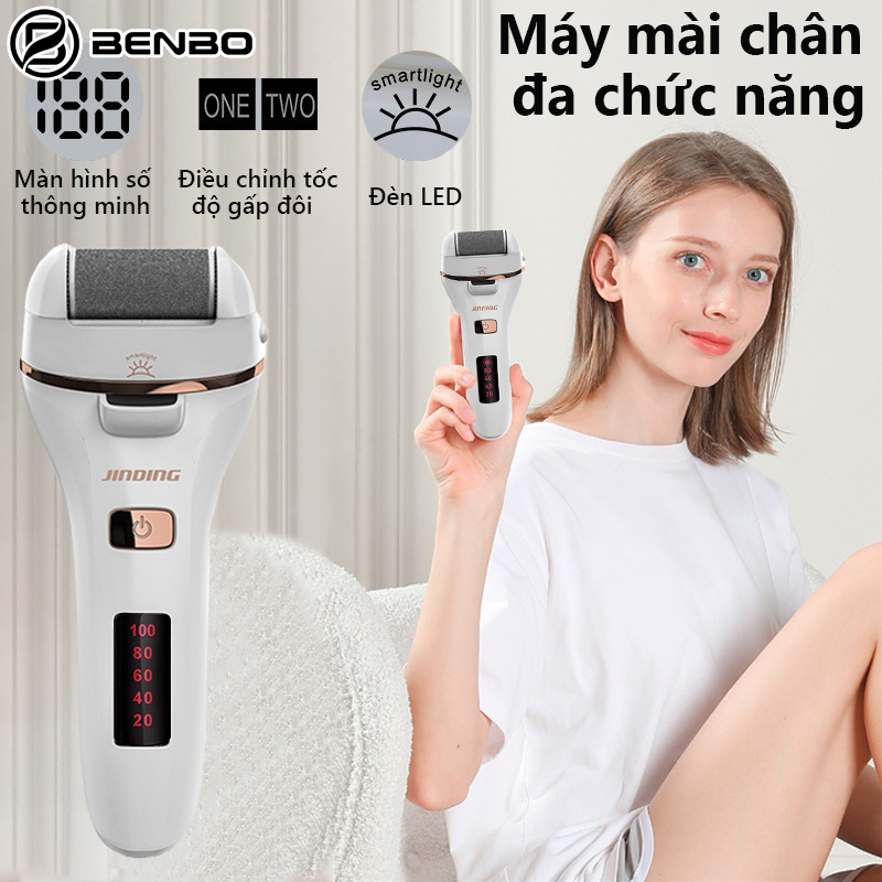 Máy chà gót chân đá chà tẩy tế bào chết ở gót chân Dụng cụ chà gót chân sạc - Máy chà gót chân tẩy tế bào chết tiện lợi
