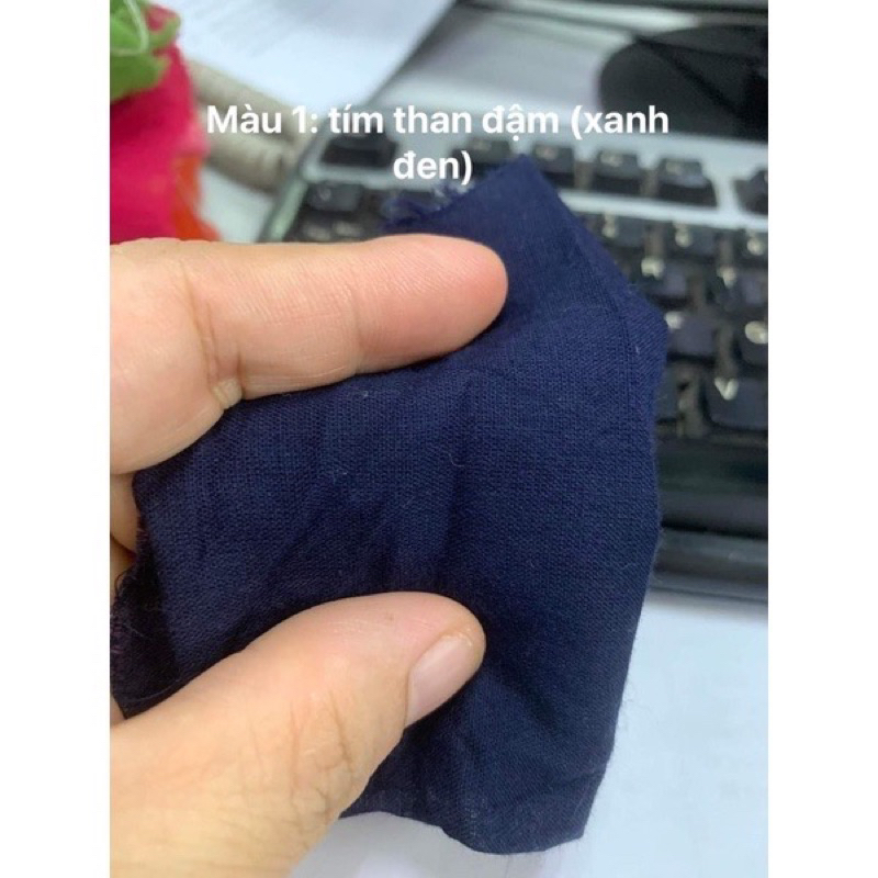 VẢI THÔ BOI LÓT MỎNG MÀU TÍM THAN ĐẬM