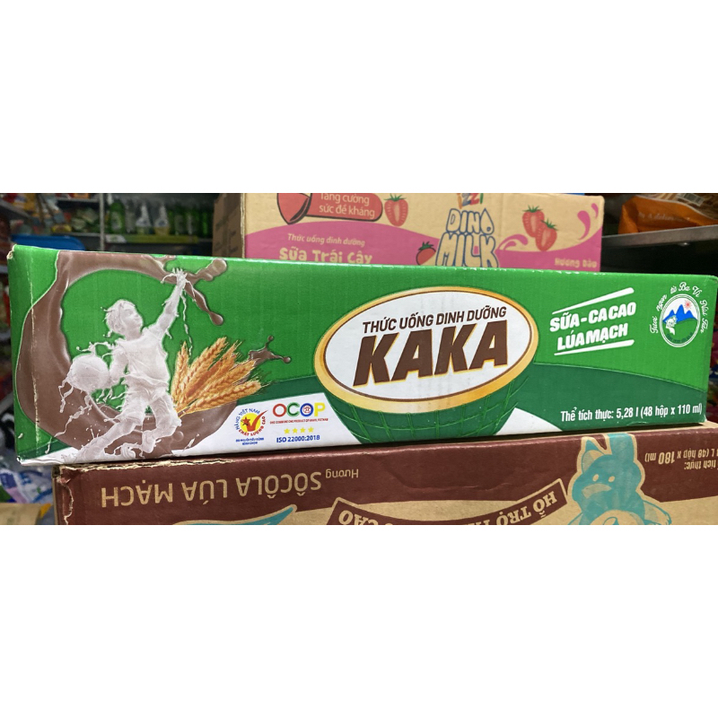 Thức uống dinh dưỡng Kaka sữa ca cao lúa mạch 110ml