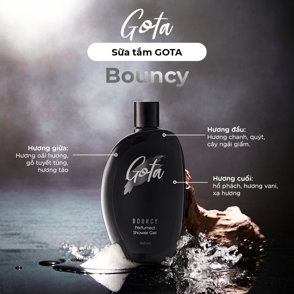 Sữa tắm nước hoa nam Gota 420ml