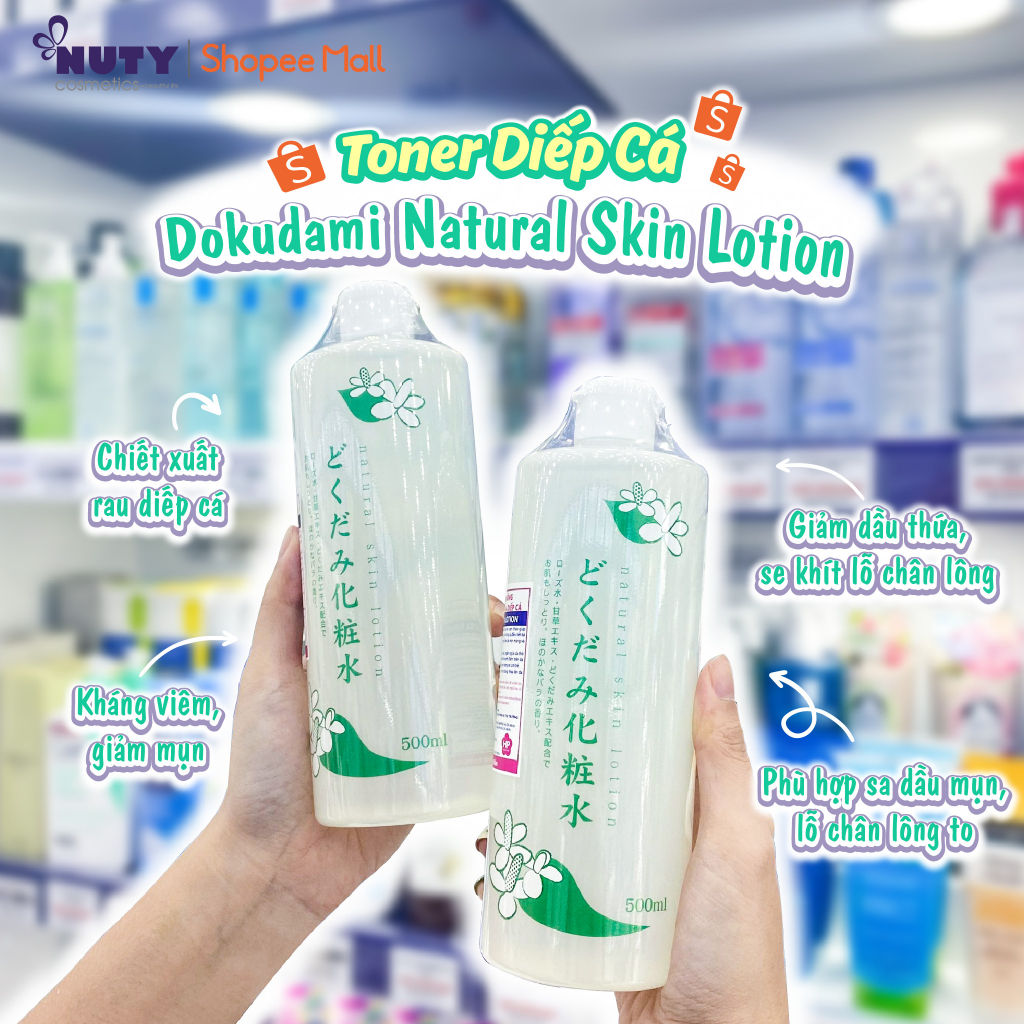 Nước Hoa Hồng Diếp Cá,Tía Tô Dokudami Natural Skin Lotion (500ml)