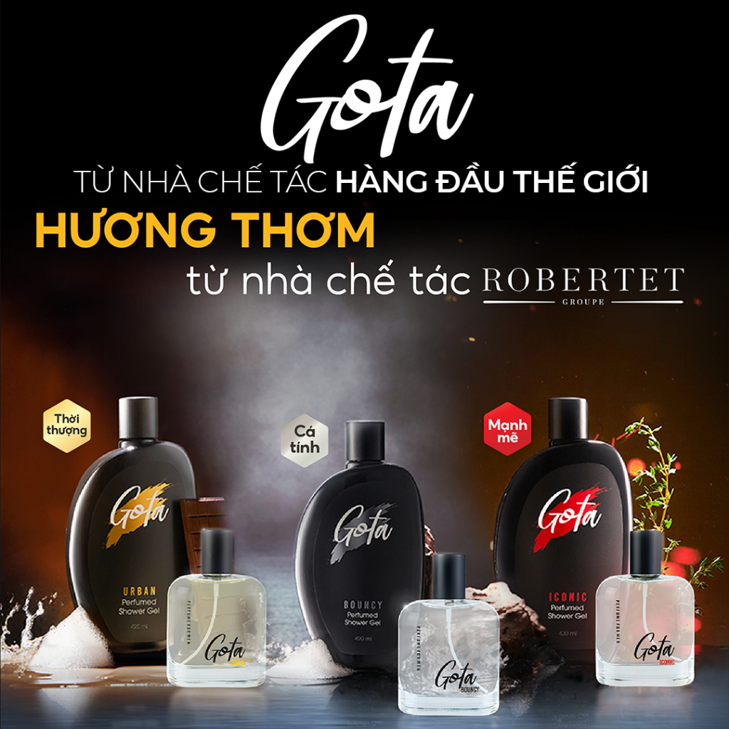 Bộ đôi Nước hoa và Sữa tắm nước hoa Nam Gota (50ml - 420ml)