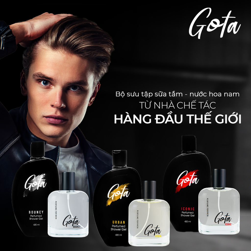 Bộ đôi Nước hoa và Sữa tắm nước hoa Nam Gota