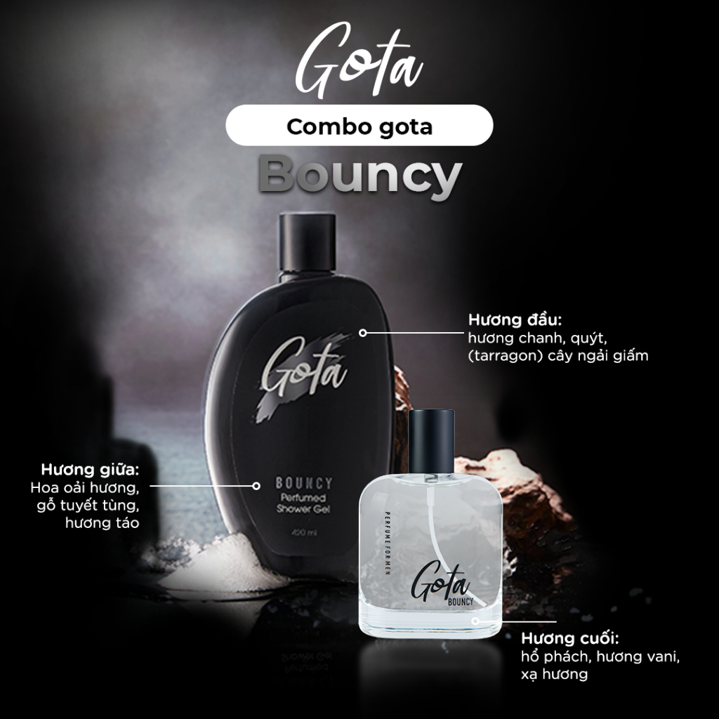 Bộ đôi Nước hoa và Sữa tắm nước hoa Nam Gota