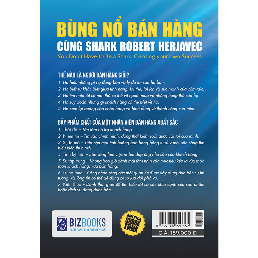 Sách Bùng Nổ Bán Hàng Cùng Shark Robert Herjavec