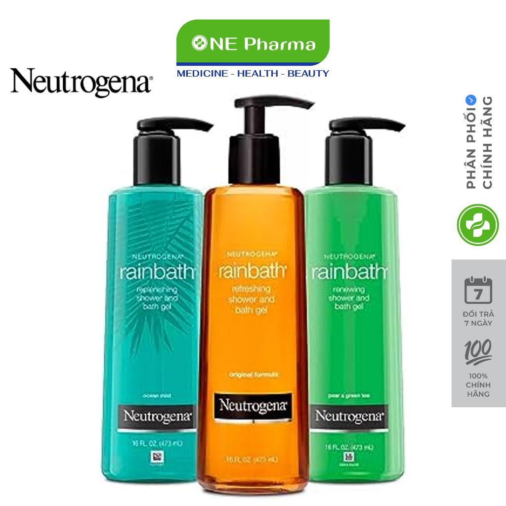 Sữa tắm Neutrogena Rainbath Body Hand Variety 473ml Set 3 chai/3 hương