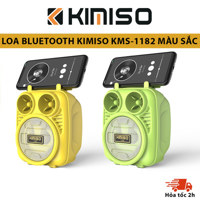 Loa Bluetooth mini KIMISO KMS-1182 kết hợp giá đỡ điện thoại, âm thanh sống động thiết kế trẻ trung