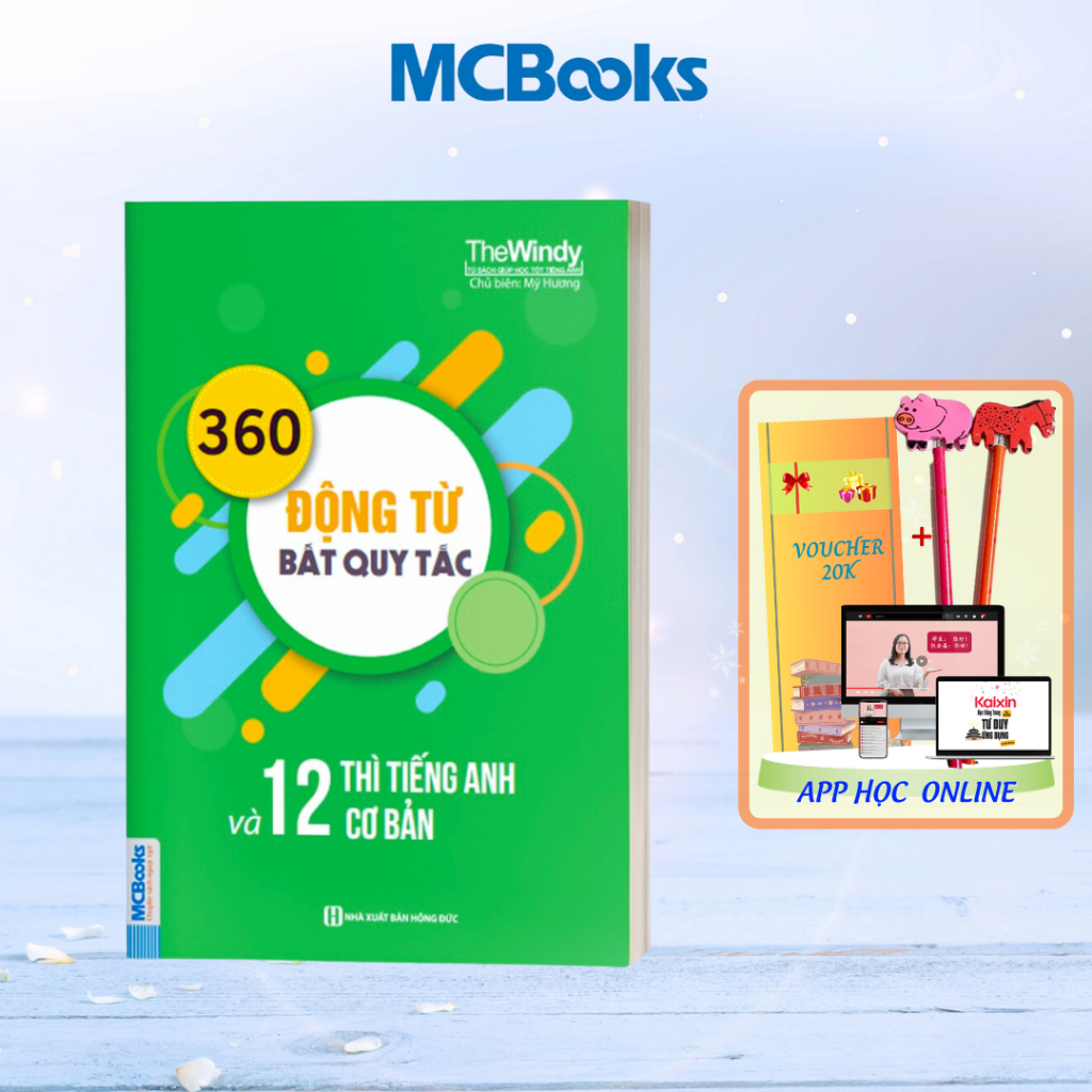 Sách - 360 Động Từ Bất Quy Tắc Và 12 Thì Cơ Bản Trong Tiếng Anh  Cho Người Học Cơ Bản