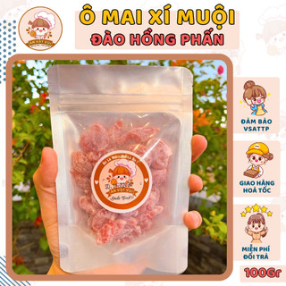 100g Ô mai xí muội đào hồng phấn chua ngọt Ăn Vặt Vui