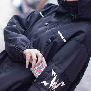 Áo Khoác Dù Đen Thêu Knight Nam Nữ Unisex Form Rộng Oversized