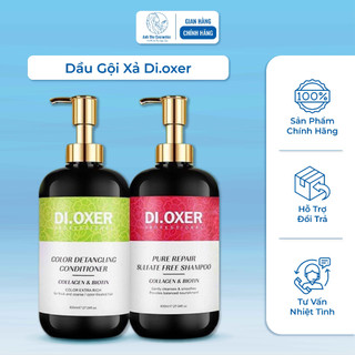 Bộ dầu gội xả di.oxer dưỡng ẩm tóc siêu mượt, phục hồi tóc hư tổn 800ml - anh thư cosmetics