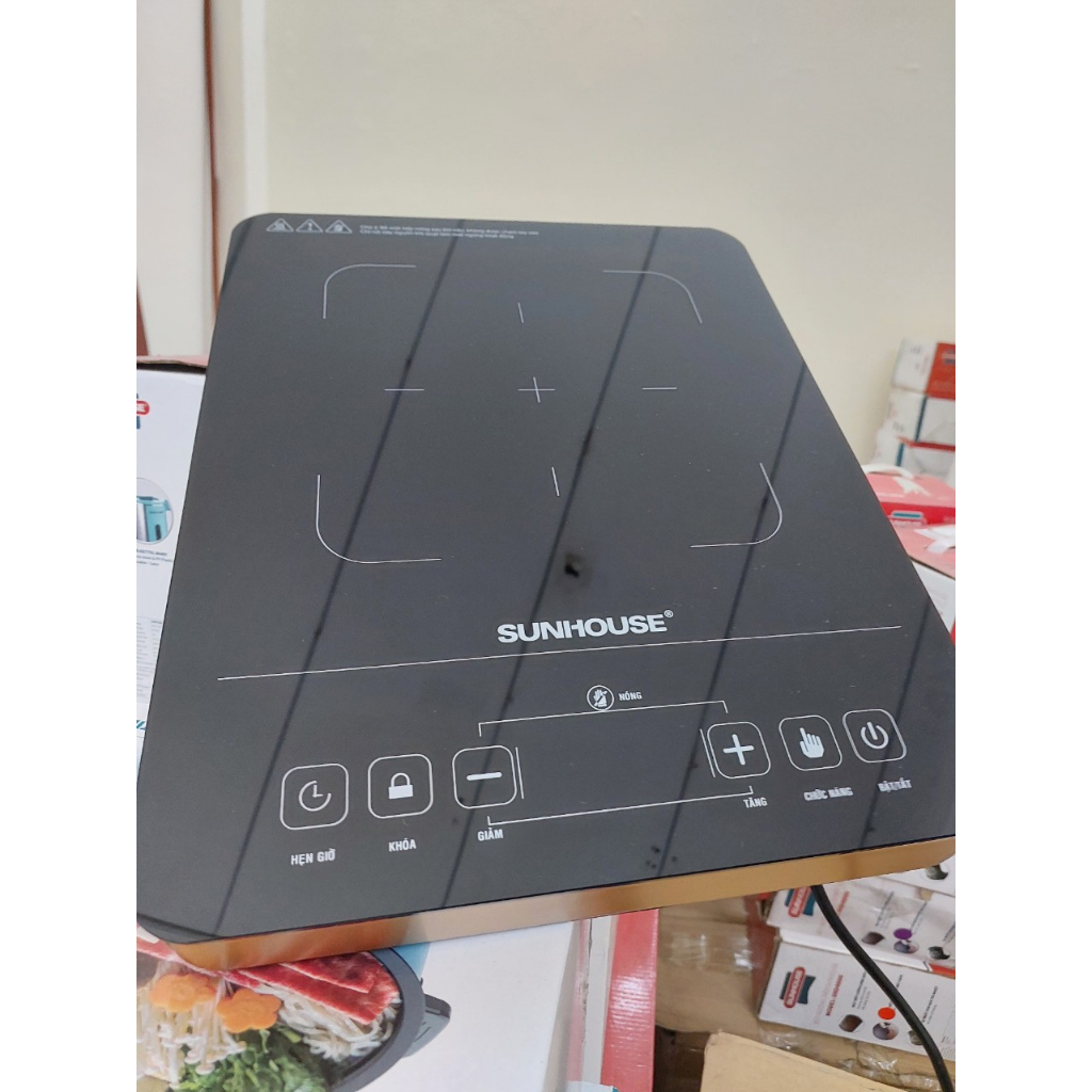 Bếp hồng ngoại Sunhouse SHD6015 mặt kính cảm ứng, không kén nồi