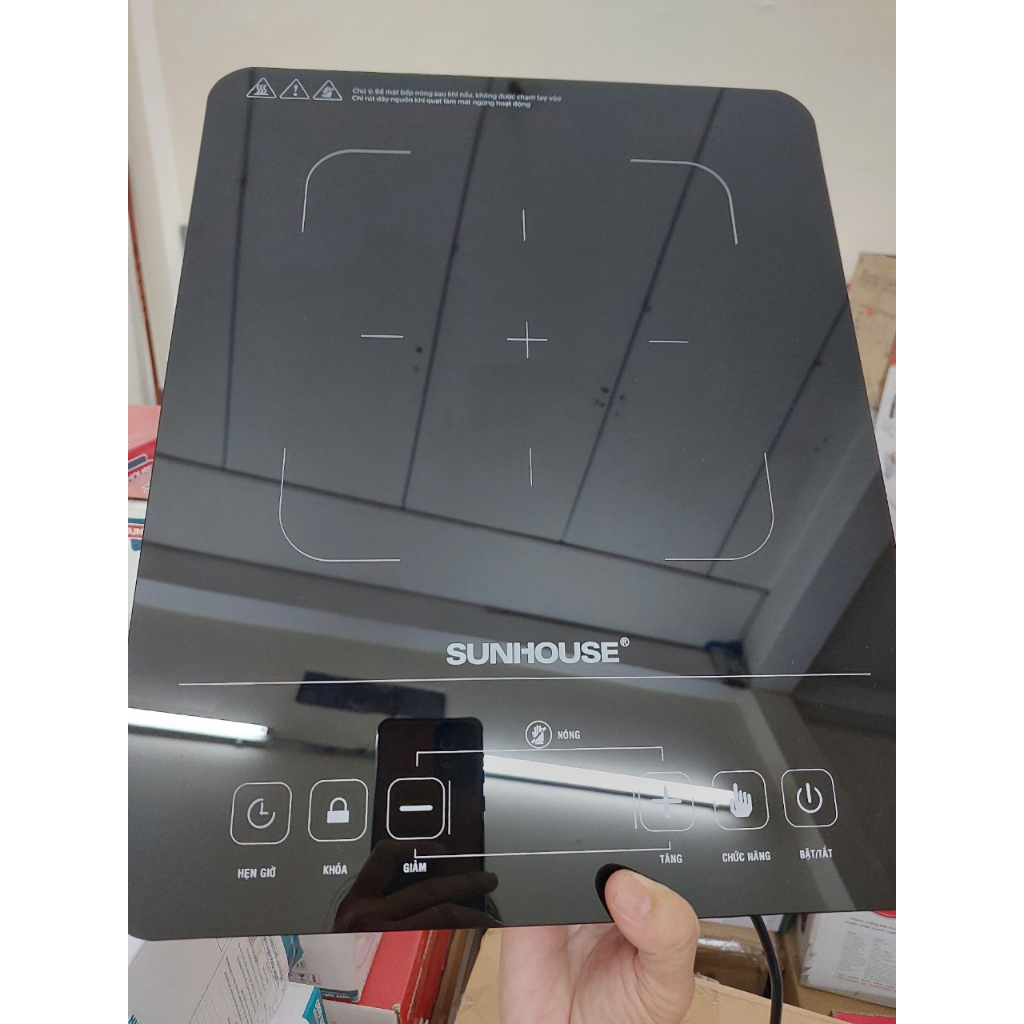 Bếp hồng ngoại Sunhouse SHD6015 mặt kính cảm ứng, không kén nồi