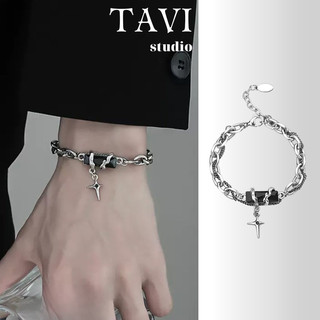 Vòng tay titan lắc tay nam nữ Astral phong cách Hàn Quốc đơn giản thời trang Tavi Stusdio đính đá cao cấp