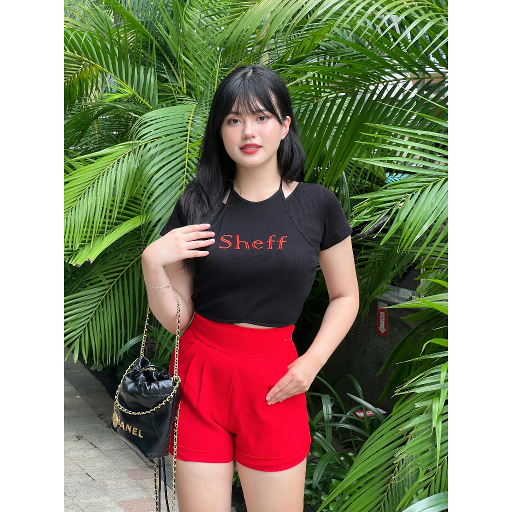 Quần short nữ Aven Sheff vải tuyết mưa, lưng cao ôm dáng mẫu QS05