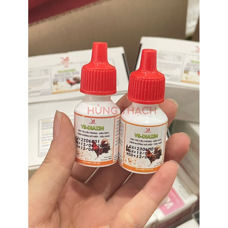 VB - DIAZIN 10ml  gà bị cầu trùng, đầu đen, nhiễm trùng máu và tiêu chảy gà đá Sulfa Tri