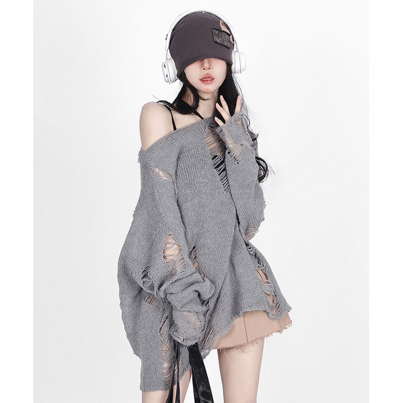 Áo len dài tay cho nữ bigsize INFLACHI chất dệt kim mongtoghi mỏng xước phong cách đường phố M86