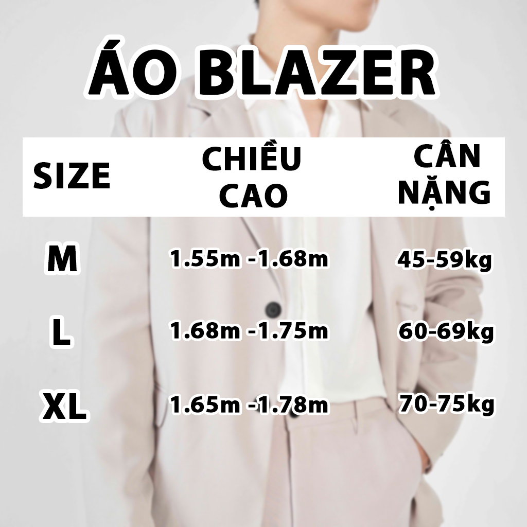 Áo khoác blazer nam hàn quốc Thương hiệu Avocado, áo khoác nam phong cách form rộng màu đen kem 2 khuy cài caoi cấp