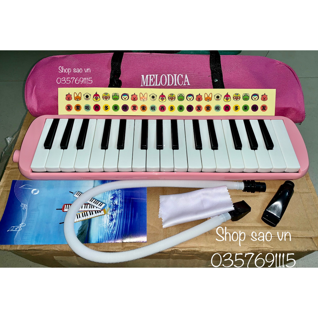 Kèn melodica 32 phím Chính Hãng có bán lẻ ống dây chuẩn âm phục vụ nhà trường và học sinh, giáo viên