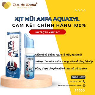 Dung dịch xịt mũi ANFA AQUAXYL 70ml hỗ trợ sổ mũi, ngạt mũi, viêm xoang,,,