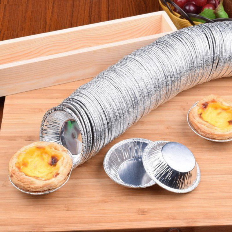 Set 100 Khuôn giấy bạc, đế nướng thực phẩm, nướng bánh, nướng hàu... chống dính tiện lợi