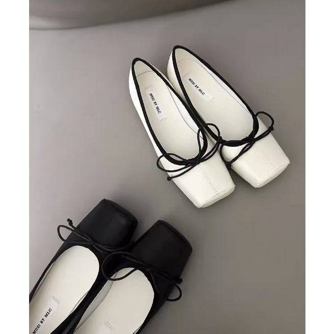 Giày búp bê gót bằng đế dẻo cho nữ thời trang thu đông 2023