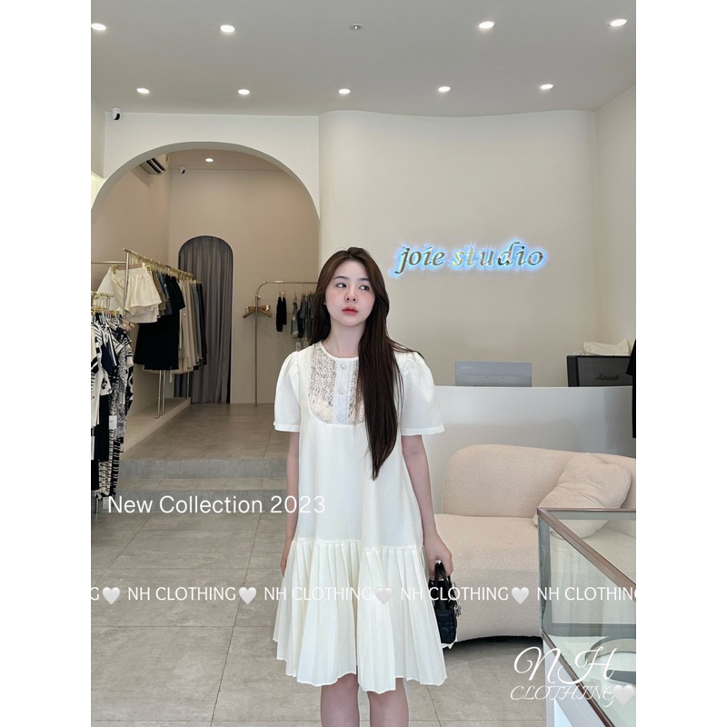 Váy chân dập ren ngực đính đá