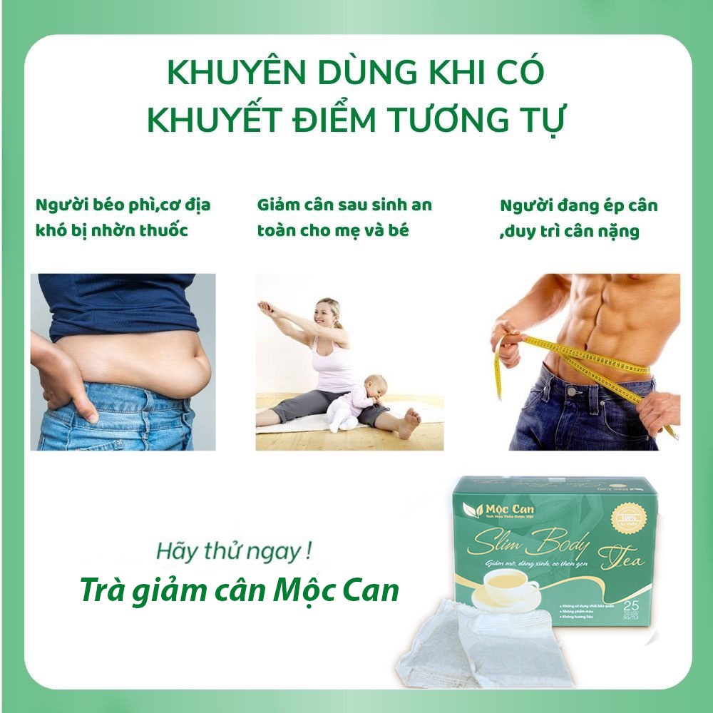 Trà giảm cân cấp tốc Slim Body, Trà thảo dược giảm cân, tan mỡ bụng, mỡ đùi, mỡ cánh tay an toàn không tác dụng phụ