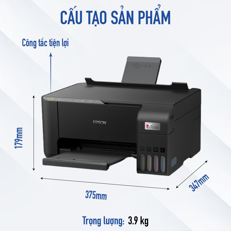 Máy In Phun Epson Ecotank L3250 Thuận Tiện Với Tính Năng In Di Động Và Chia Sẻ