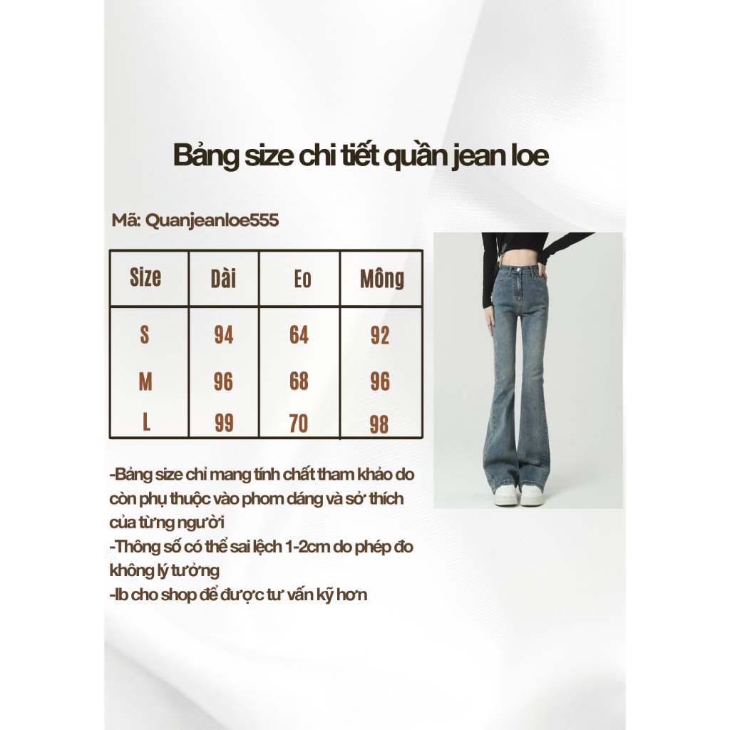 Quần jean ống loe lưng cao - 247store.vn - Quanjeanloe555_P6K3