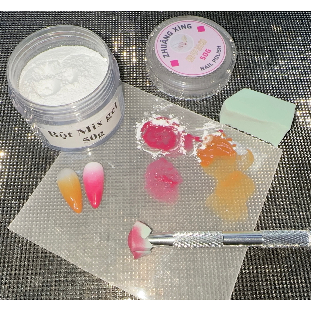 Bột Mix Gel - Bột dặm Ombre - Bột Mix Gel Vẽ Nổi