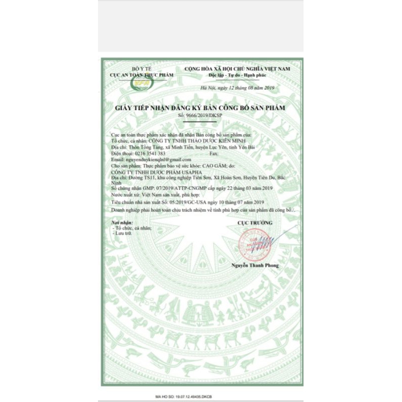 Viên uống Cao Gắm Kiên Minh