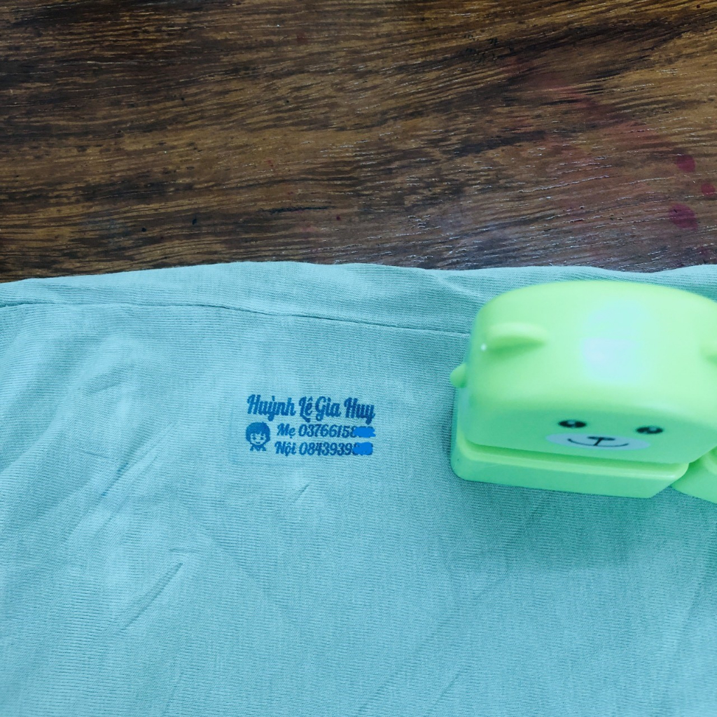 Con Dấu In Tên Bé Lên Quần Áo, Mũ, Tất, Vớ