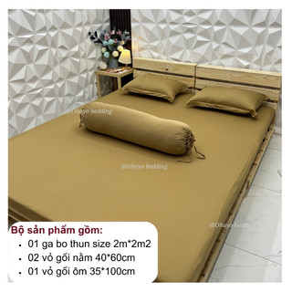 Bộ ga thun Hàn quốc size 2m*2m2 (1 ga, 2 vỏ nằm, 1 vỏ ôm)